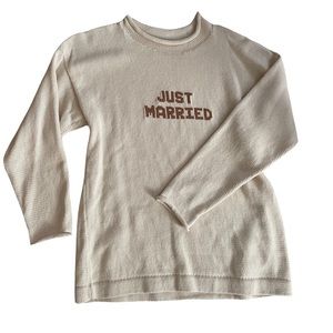 Custom Knit Just Married Sweater